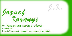 jozsef koranyi business card
